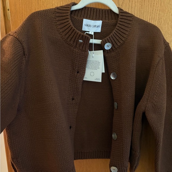 NWT- Nikki Chasin Shiloh Cardigan - mocha - Picture 4 of 5
